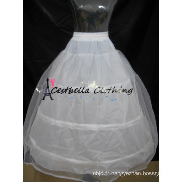 3 Hoops Petticoats Ball Gown Tailles réglables Crinoline Accessoires de mariée Underkirt pour Wedding / Prom / Quinceanera Dress